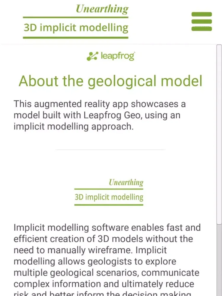 Unearthing 3D Modelling iPad  Screenshots