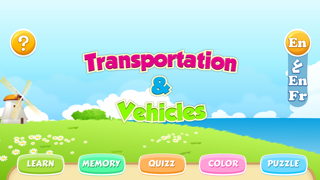 Vehicles and transportation : free coloring, jigsaw puzzles and educative games for kids and toddlers應用截圖