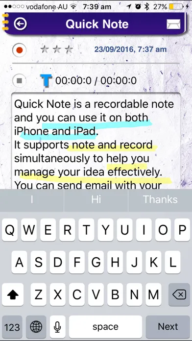 Quick Note Lite স্ক্রিনশট