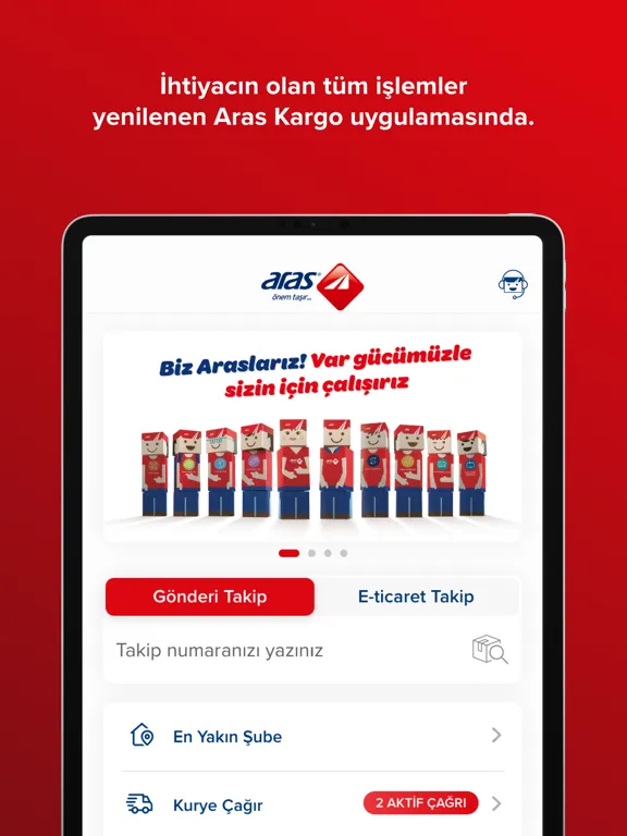 Tangkapan skrin Aras Kargo iPad 
