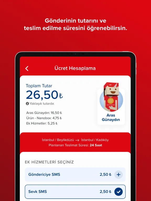 Tangkapan skrin Aras Kargo iPad 