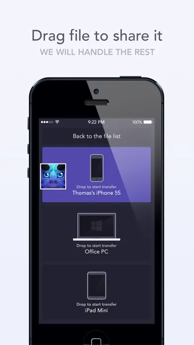 Capturas de pantalla de Instashare Air Drop