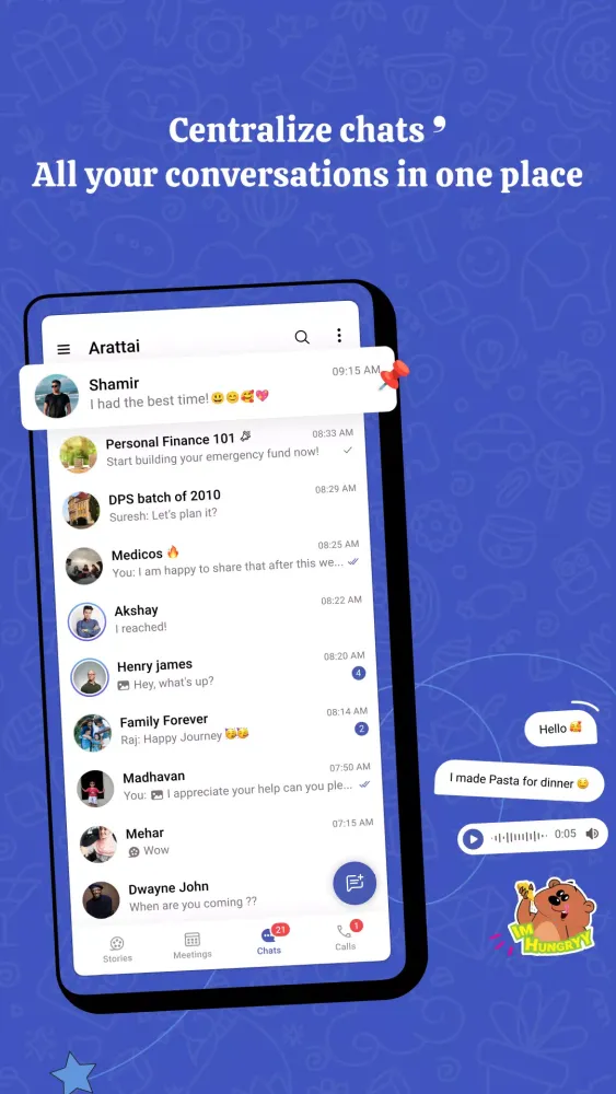 Arattai Messenger Screenshots