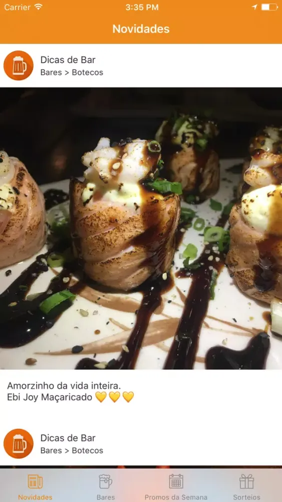 Zrzuty ekranu Dicas de Bar