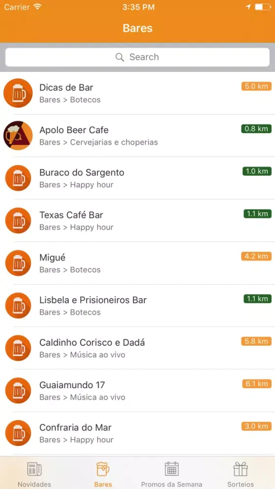 Zrzuty ekranu Dicas de Bar