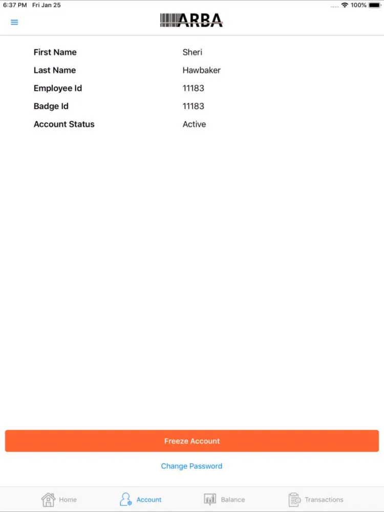 Tangkapan skrin ArbaRapidPay iPad 