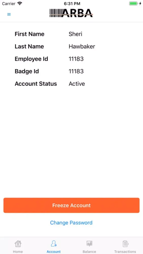Tangkapan skrin ArbaRapidPay