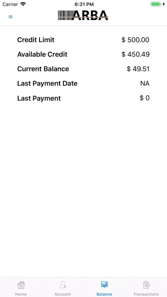 Tangkapan skrin ArbaRapidPay
