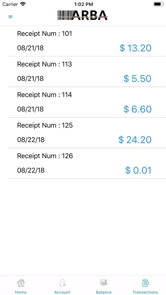Tangkapan skrin ArbaRapidPay