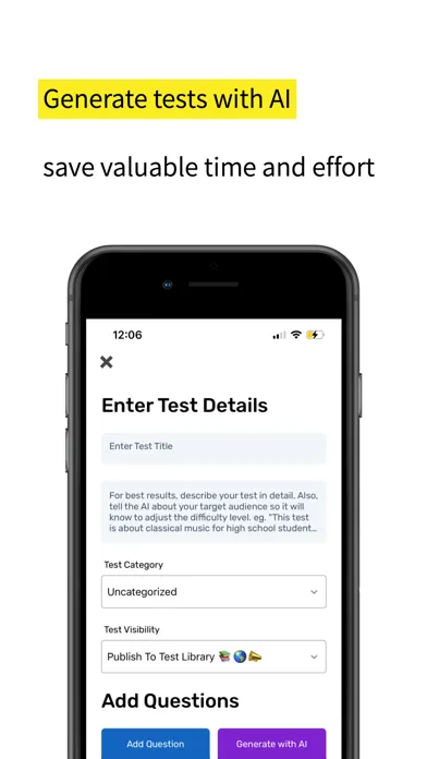Скриншоты Online Test Maker: AI-powered