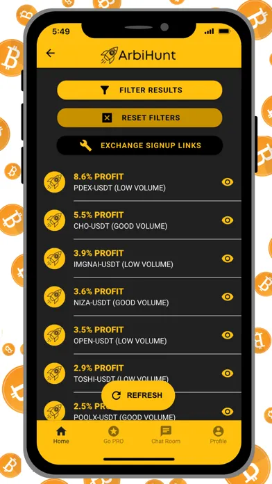 Screenshot di ArbiHunt - Crypto Arbitrage