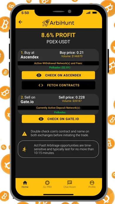 Screenshot di ArbiHunt - Crypto Arbitrage