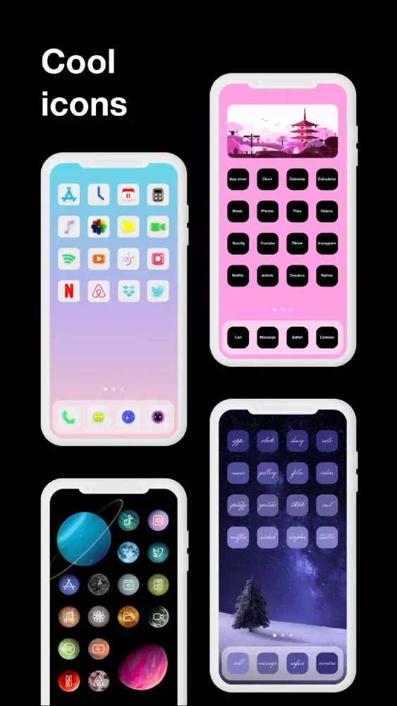 Tangkapan skrin Custom Icons - Skins & Thems