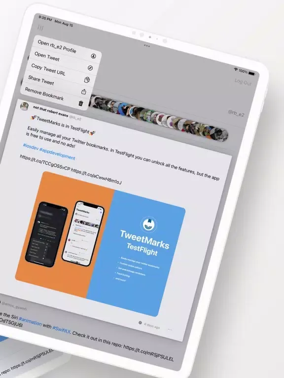 TweetMarks iPad  Screenshots