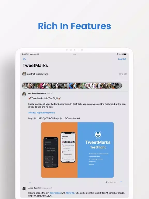 TweetMarks iPad  Screenshots