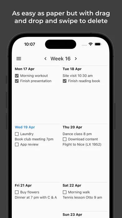 Captures d'écran de Weekly ToDo Notes