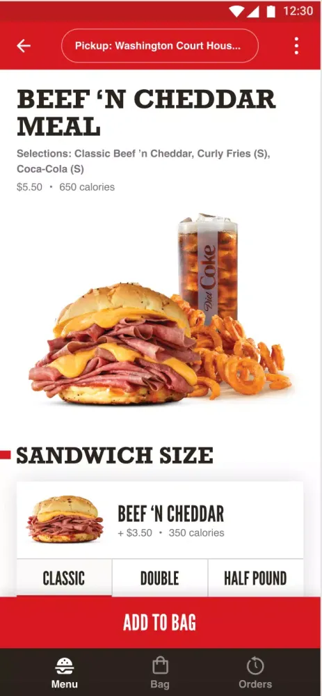 Arby's Fast Food Sandwiches Screenshots