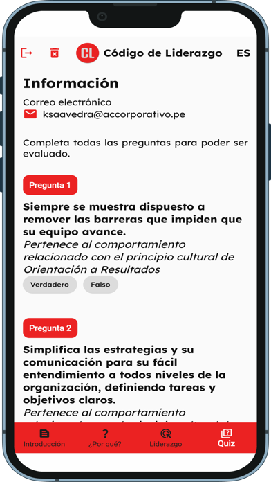 Codigo de Liderazgo 스크린샷