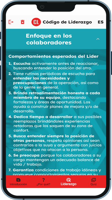 Codigo de Liderazgo 스크린샷