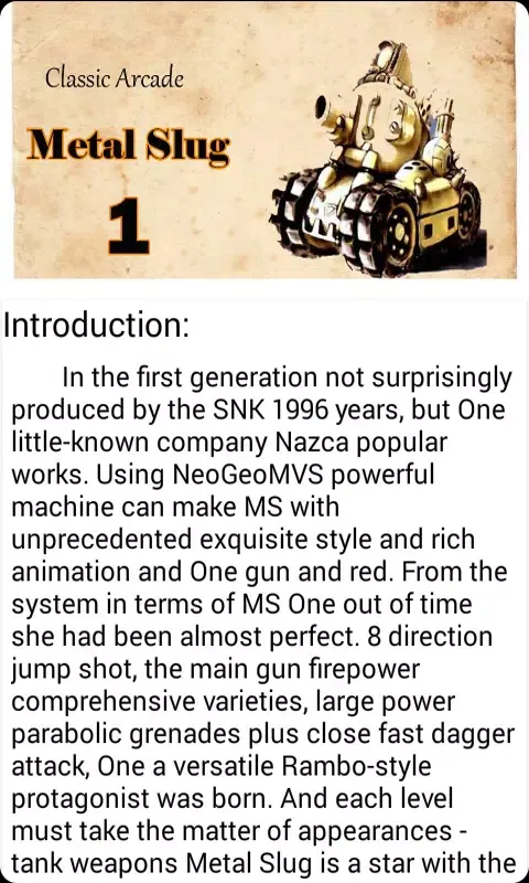 Guide Metal Slug Screenshots