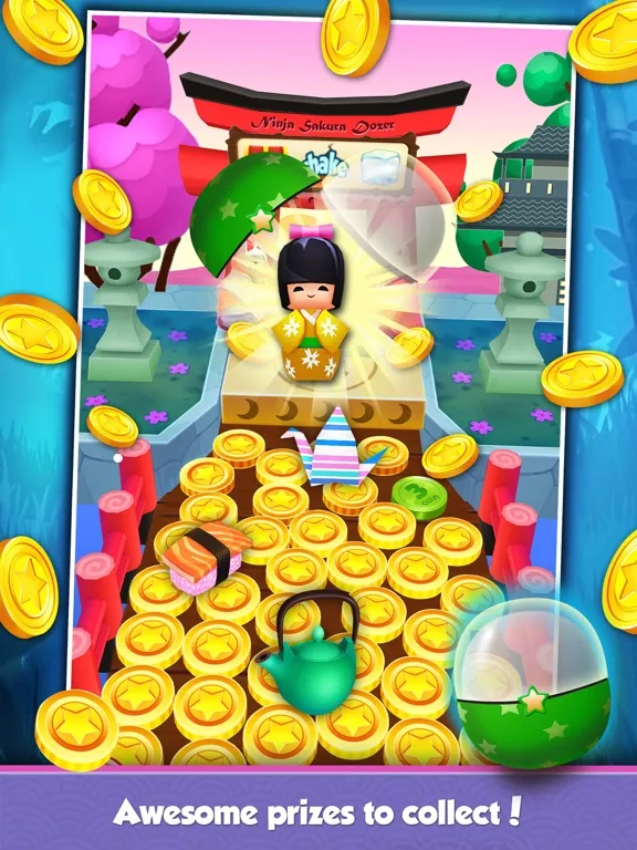 Captures d'écran de Coin Mania: Ninja Sakura Dozer iPad