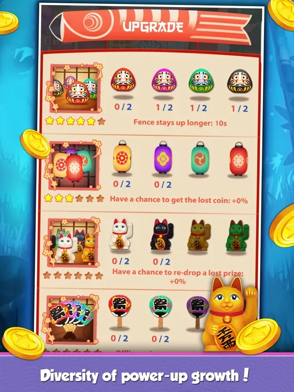 Captures d'écran de Coin Mania: Ninja Sakura Dozer iPad