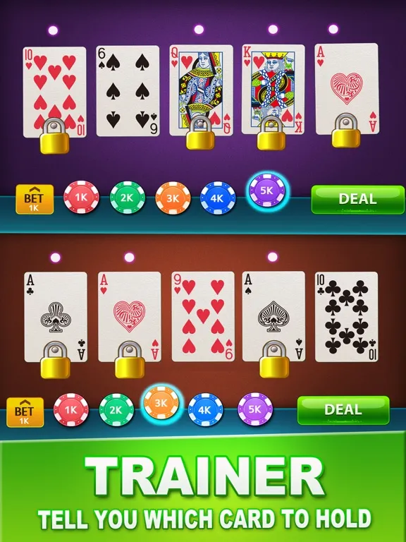 Video Poker Deluxe - Vegas Casino Poker Games iPad  Screenshots