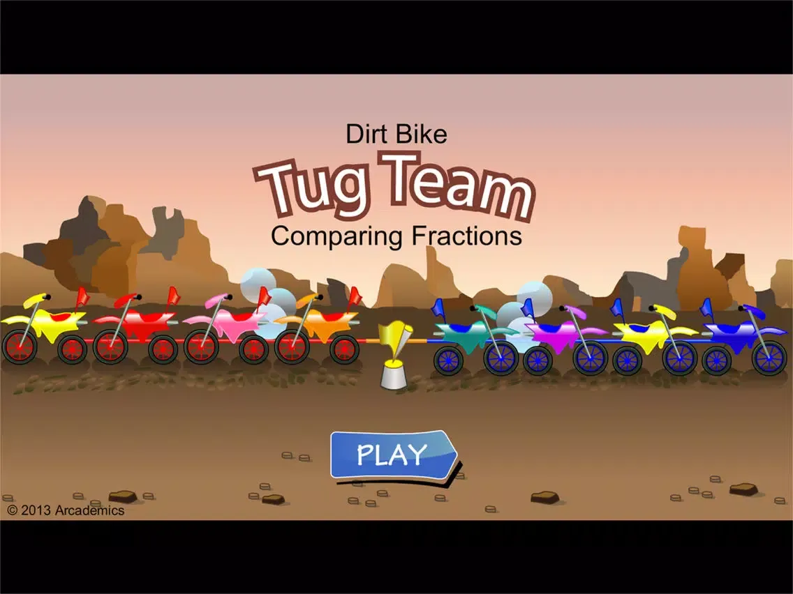 Zrzuty ekranu Dirt Bike Comparing Fractions iPad 