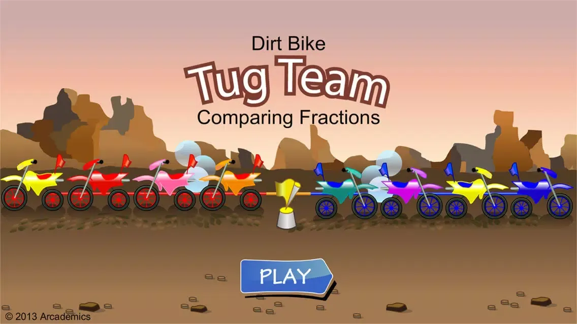 Zrzuty ekranu Dirt Bike Comparing Fractions