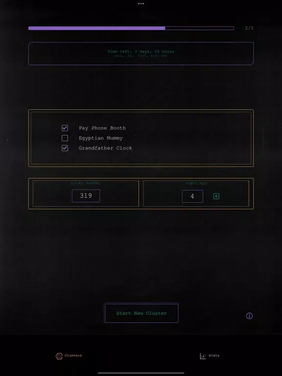Capturas de tela do Synchronicity Clusters iPad 