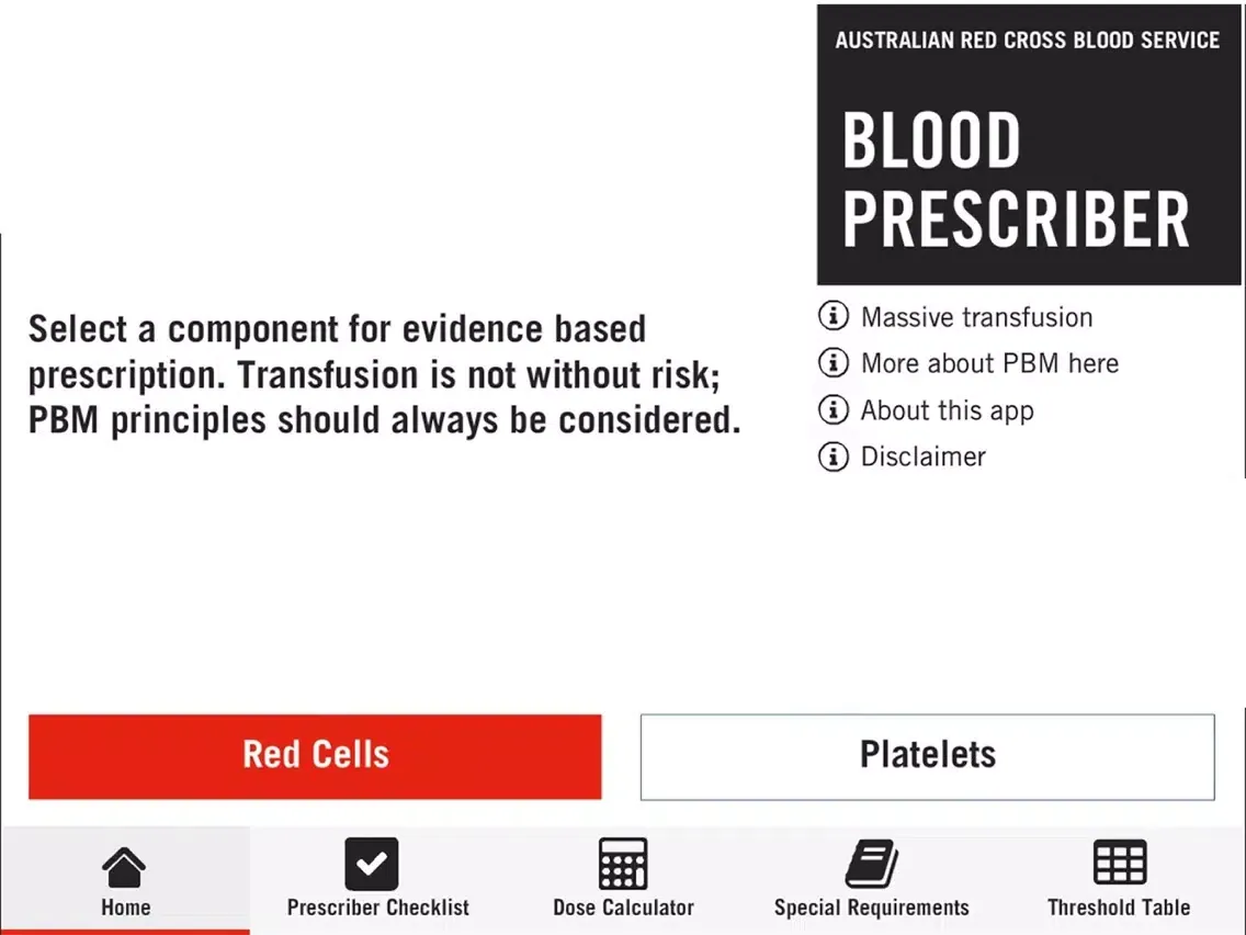 Blood Prescriber iPad  Screenshots