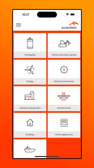 Zrzuty ekranu ArcelorMittal EU Steel Advisor