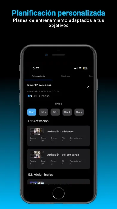 Capturas de pantalla de NR Fitness