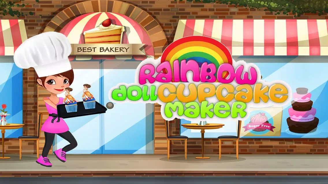 Zrzuty ekranu Rainbow Doll Cupcake Maker Sim
