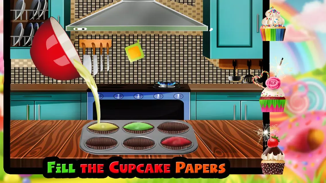 Zrzuty ekranu Rainbow Doll Cupcake Maker Sim