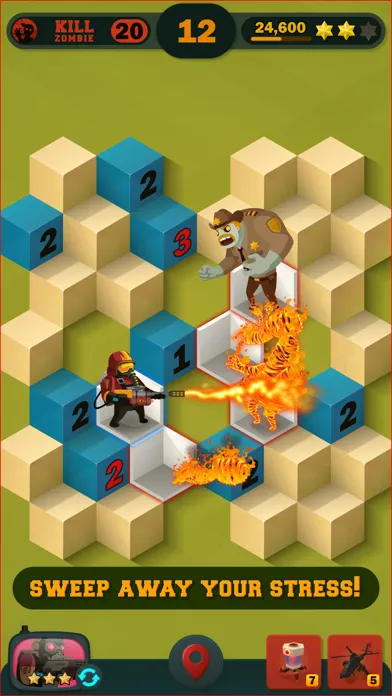 Zombie Sweeper: Action Puzzle 스크린샷
