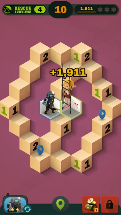 Zombie Sweeper: Action Puzzle 스크린샷