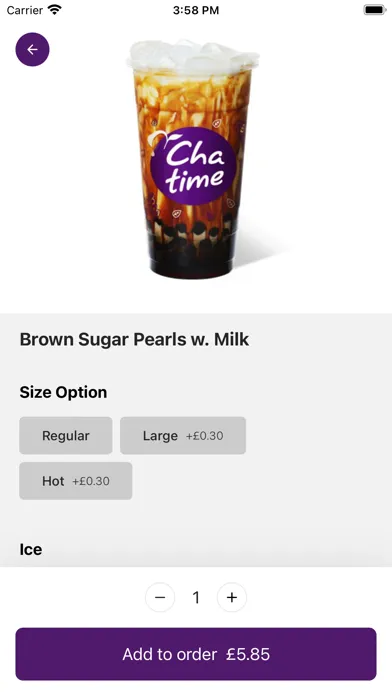 Tangkapan skrin Chatime U.K.