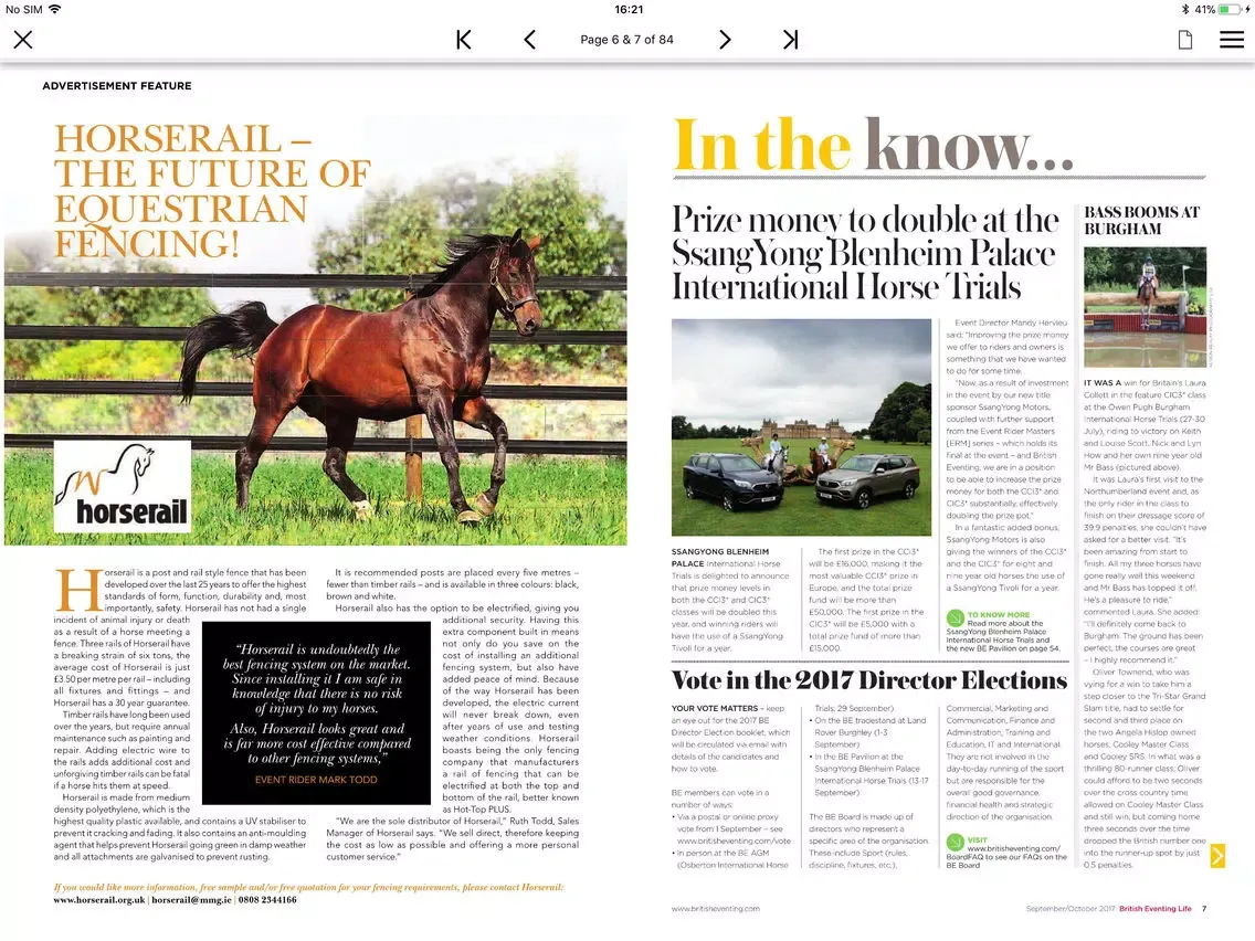 تصاویر British Eventing Life iPad 