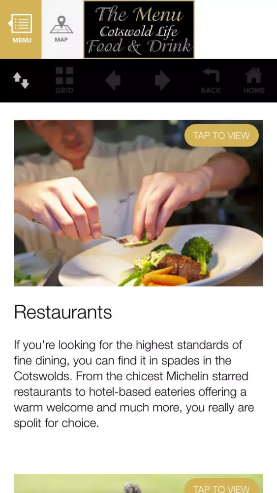 ภาพหน้าจอของ Cotswold Life Food and Drink - The Menu