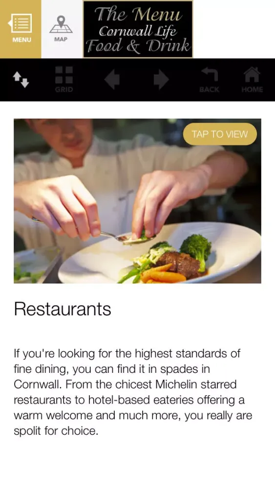 Captures d'écran de Cornwall Life Food and Drink - The Menu