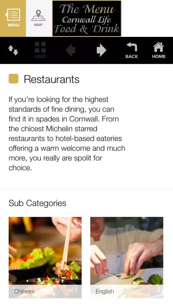 Captures d'écran de Cornwall Life Food and Drink - The Menu
