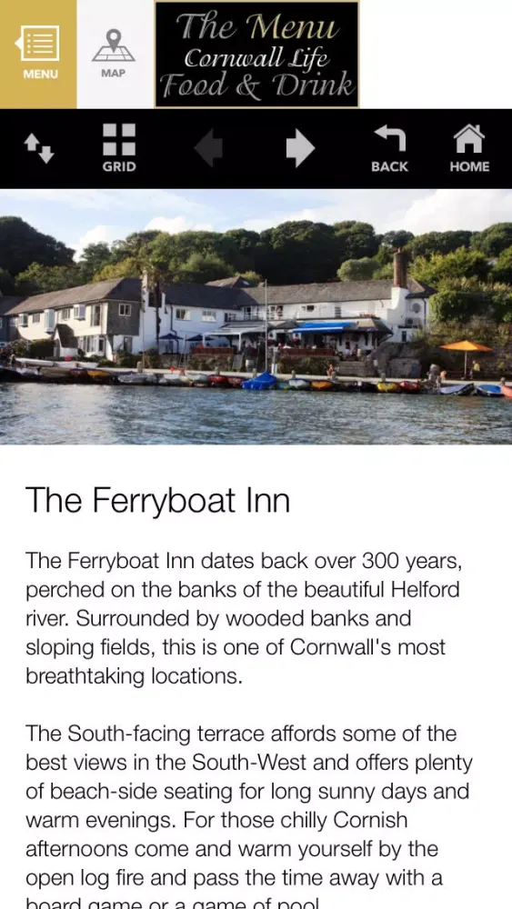 Captures d'écran de Cornwall Life Food and Drink - The Menu