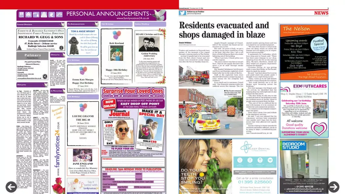 Captures d'écran de Exmouth Journal