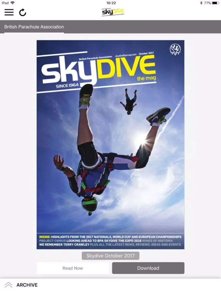 Skydive The Mag iPad  스크린샷