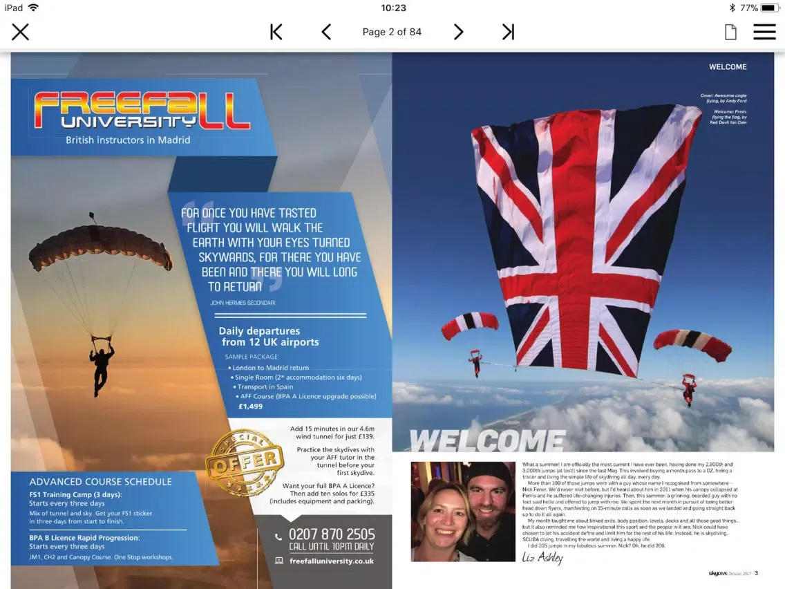 Skydive The Mag iPad  스크린샷