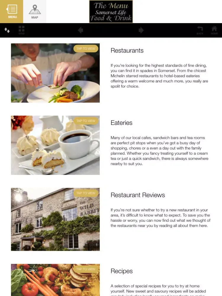 Somerset Life Food and Drink - The Menu iPad  Screenshots