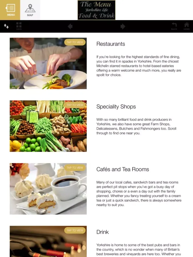 Yorkshire Food and Drink - The Menu iPad  Screenshots