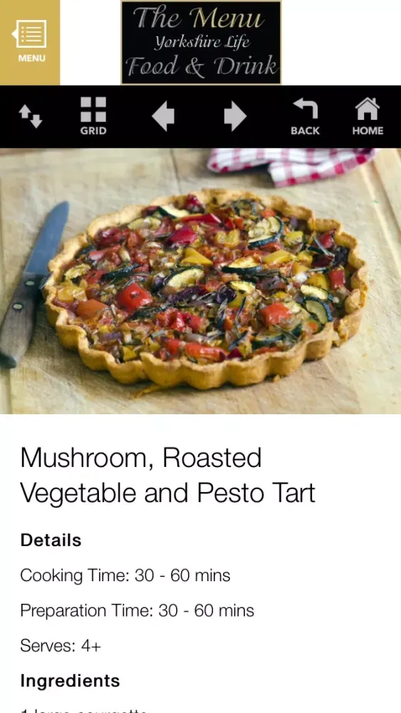 Yorkshire Food and Drink - The Menu Screenshots