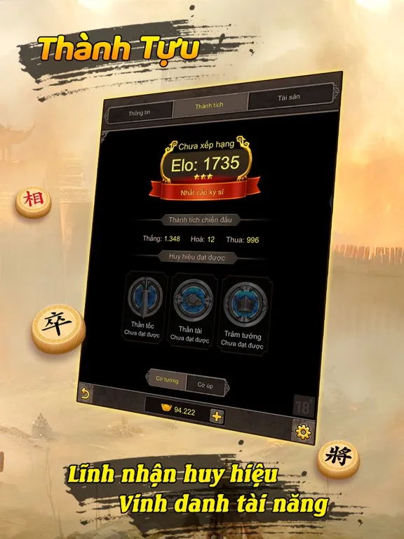 Zrzuty ekranu Cờ Tướng Cờ Úp Online Kỳ Vương iPad 